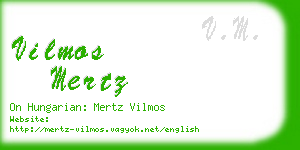 vilmos mertz business card